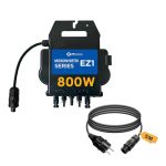 Beste omvormer zonnepanelen APsystems Microomvormer met WiFi & Bluetooth, PV VDE-gecertificeerd, Plug & Play omvormer, ideaal voor balkoninstallaties (EZ1-M 800W met Aansluitkabel)