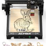 Beste laser graveermachine voor thuis Acmer T1 lasergraveermachine, 2,5 W, draagbaar mini-graveerapparaat, 0,01 mm zeer nauwkeurige lasersnijder, werkbereik 130 x 130 mm, lasergraveermachine voor hout, leer, glas, metaal en